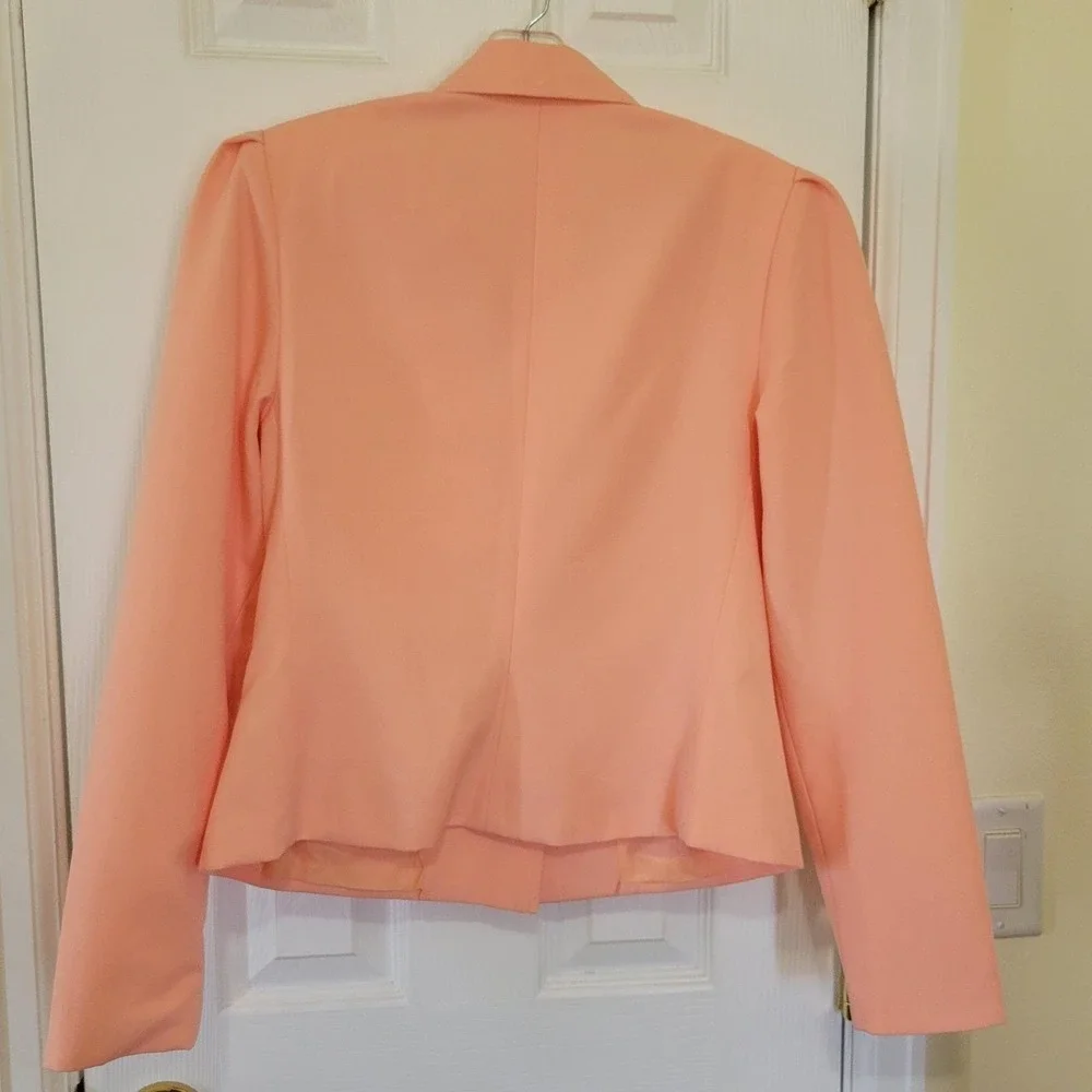 Vintage Edith Flagg California Peach‎ Dress Jacket Set Belt Size 10 AS IS
